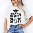 I Survived My Wife's Masters Degree Graduation Class Of 2025 Unisex T-Shirt