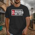 1 Social Battery Sarcastic Introverted Men Women Unisex T-Shirt