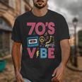 70s Retro Style Roller Skate Cassette Music Nostalgia Unisex T-Shirt