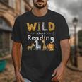 Animal Print Read A Book Character Kids Wild About Reading Unisex T-Shirt