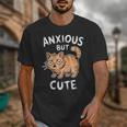 Anxious But Cute Anxiety Meme Cat Lover Introvert For Men Women Unisex T-Shirt Anxious But Cute Anxiety Meme Cat Lover Introvert For Men Women Unisex T-Shirt