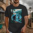 Bigfoot Sasquatch Loch Ness Monster Introvert Bruh Unisex T-Shirt