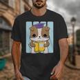 Bulldog Anime Pup Graduation Unisex T-Shirt
