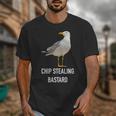 Chip Stealing Seagull Men Women Seaside Holiday Memory Unisex T-Shirt Chip Stealing Seagull Men Women Seaside Holiday Memory Unisex T-Shirt