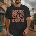 Class Of 2025 Senior Orange And Student Graduation Unisex T-Shirt
