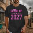Class Of 2027 Pink Girls Shirt Graduation Unisex T-Shirt