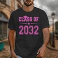Class Of 2032 Pink Girls Shirt Graduation Unisex T-Shirt