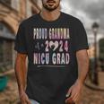Colorful Proud Grandma 2024 NICU Graduate Baby Graduation Unisex T-Shirt