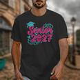 Coquette Pink Bow Senior 2027 Class Of Graduation Unisex T-Shirt