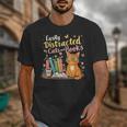 Easily Distracted By Cats And Books Book & Cat Lover Unisex T-Shirt