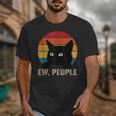 Ew People Introvert Cat Lover Cat Lady Vintage Unisex T-Shirt