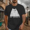 Ew People Introvert Sayings Sarcastic Cat Quote Unisex T-Shirt