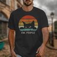 Ew People Retro Cat Cat Lover Introvert Unisex T-Shirt