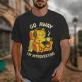 Go Away I'm Introverting Cat Coffee Headphones Unisex T-Shirt Go Away I'm Introverting Cat Coffee Headphones Unisex T-Shirt