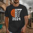 Graduate Senior Class Of 2024 Basketball Player Graduation Unisex T-Shirt
