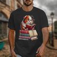 Guinea Pig Reading Books Matching Bookworm Readers Librarian Unisex T-Shirt