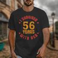 Husband I Survived 56 Years With Her Wife Marriage Memory Unisex T-Shirt
