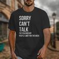 Introvert Can't Talk Reached People Limit For The Week Unisex T-Shirt