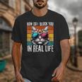 Introvert Cat How Do I Block You Retro Cat Sarcastic Men Women Girls Unisex T-Shirt