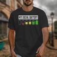 Introvert My Social Battery Low Level Graphic Unisex T-Shirt Introvert My Social Battery Low Level Graphic Unisex T-Shirt
