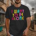 Introvert I Want To Be Alone Retro Wavy Unisex T-Shirt Introvert I Want To Be Alone Retro Wavy Unisex T-Shirt