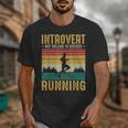 Introvert But Willing To Discuss Running Unisex T-Shirt Introvert But Willing To Discuss Running Unisex T-Shirt