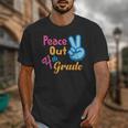 Last Day Of School Peace Out Grade 4 Graduation Kids Unisex T-Shirt