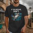 Lazy Raccoon Sarcastic Introvert Humor Japanese Animal Unisex T-Shirt