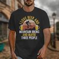 Mountain Biking Beer Drinking Introvert Sayings For Cyclist Unisex T-Shirt