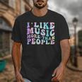 I Like Music More Than People Introvert Musician Retro Unisex T-Shirt I Like Music More Than People Introvert Musician Retro Unisex T-Shirt