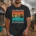 I Like Music More Than People Introvert Saying Quote Unisex T-Shirt