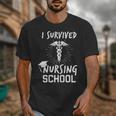 Nursing School Graduation Shirt I Survived RN Gift Unisex T-Shirt
