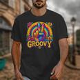 Peace Sign Groovy Vibes Costume Nostalgia Tie Dye Fashion Unisex T-Shirt