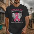 Pink In Memory Of Daughter In Law Breast Cancer Heart Print Unisex T-Shirt