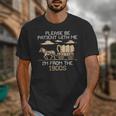 Please Be Patient I'm From The 1900s Retro Pixel Horse Wagon Unisex T-Shirt