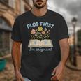 Plot Twist I'm Pregnant Literary Pregnancy Announcement Book Unisex T-Shirt