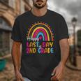 Rainbow Last Day Of 2nd Grade Teacher Student Graduation For Men Women Kids Unisex T-Shirt