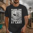 Reading Time At Last Book Lover Introvert Skeleton Reading Unisex T-Shirt Reading Time At Last Book Lover Introvert Skeleton Reading Unisex T-Shirt