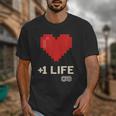 Retro Gamer 1 Life Pixel Heart – 8-Bit Gaming Nostalgia Unisex T-Shirt