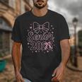 Senior 2026 Class Of 2026 Coquette Pink Bow Graduation Unisex T-Shirt