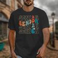 Senior 2026 Class Of 2026 Retro Groovy Graduation Grad Women Unisex T-Shirt