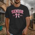 Senior 2026 Coquette Pink Bow Class Of 2026 Graduation Girls Unisex T-Shirt