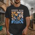 Senior 2026 Retro Groovy Flowers Graduation Unisex T-Shirt