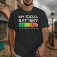 Social Battery Low Energy Antisocial Introvert Unisex T-Shirt Social Battery Low Energy Antisocial Introvert Unisex T-Shirt