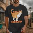 SOCIALLY AWKWARD FUNNY CAT ANTISOCIAL INTROVERT WEIRD Unisex T-Shirt