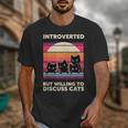 Unique Art For Introverted Cat Fans -Adults Cat Humorous Introvert Small Unisex T-Shirt