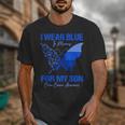 I Wear Blue In Memory For My Son Colon Cancer Awareness Unisex T-Shirt I Wear Blue In Memory For My Son Colon Cancer Awareness Unisex T-Shirt
