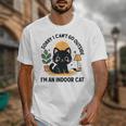 Cat Shirt Introvert Sorry I Can’t Go I’m An Indoor Cat Unisex T-Shirt