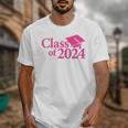 Class Of 2024 Pink For Girls And Women Graduation Unisex T-Shirt