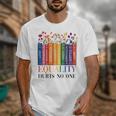 Equality Hurts No One LGBTQ Pride Books And Flowers Unisex T-Shirt